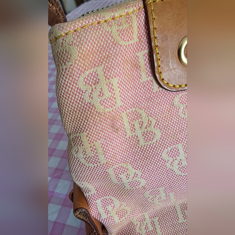 Dooney & Bourke Signature Canvas, Leather Details, Vintage - Picture 3 of 15